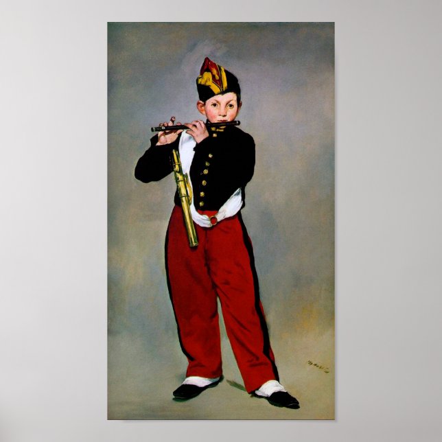 Young Flautist, The Fifer, Edouard Manet, 1866 Poster (Front)