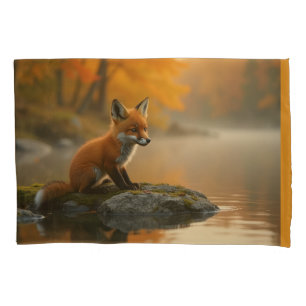 Young Fox in Autumn Pillowcase