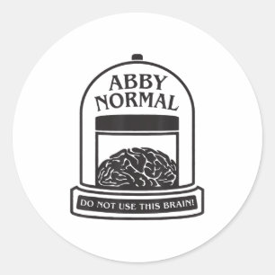 Young Frankenstein Abby Normal Funny Halloween _3 Classic Round Sticker