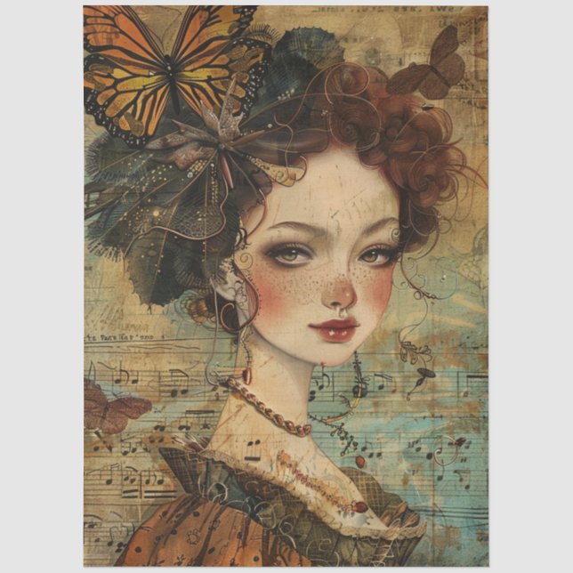 Young French Lady II Tissue Paper  (Front)