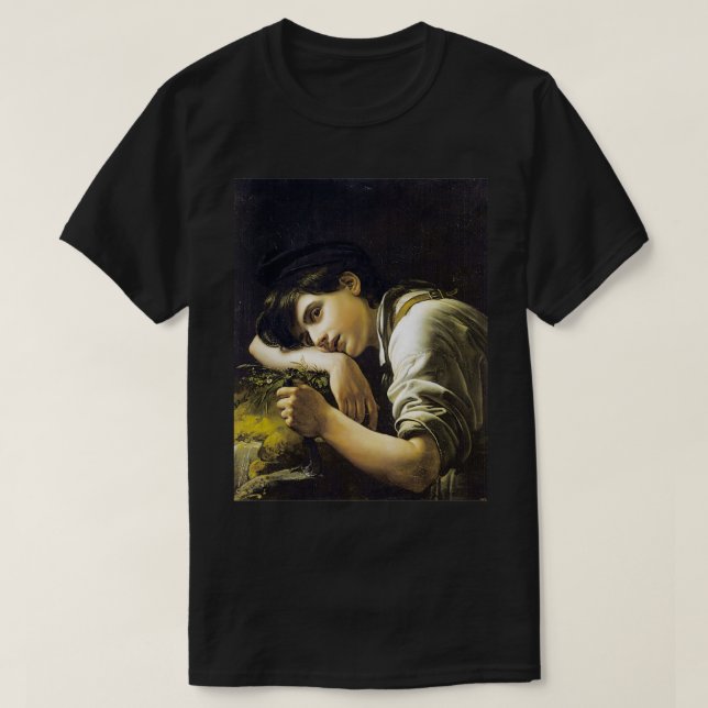 Young Gardener 1817 by Orest Adamovich Kiprensky T-Shirt (Design Front)