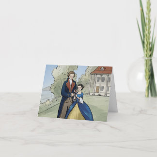 Young George and Martha Washington at Mount Vernon Thank You Card