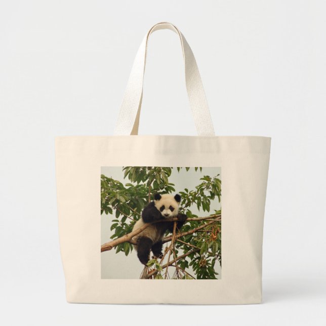 Young giant panda large tote bag (Front)