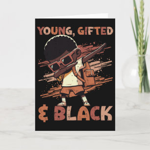Young Gifted And Black Boy Dab History Month Boys Card