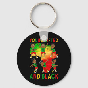 Young Gifted And Black Boys Kids Juneteenth Young Key Ring