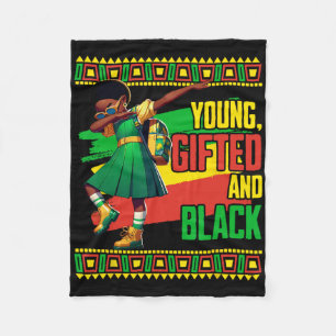 Young Gifted And Black History Month Juneteenth Da Fleece Blanket