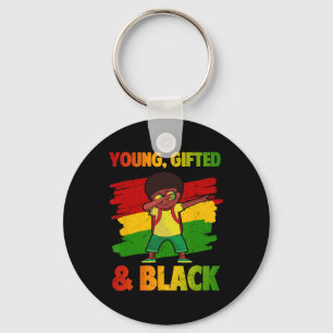 Young Gifted And Black History Month Kids Cute Dab Key Ring