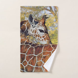 Young Giraffe Hand Towel