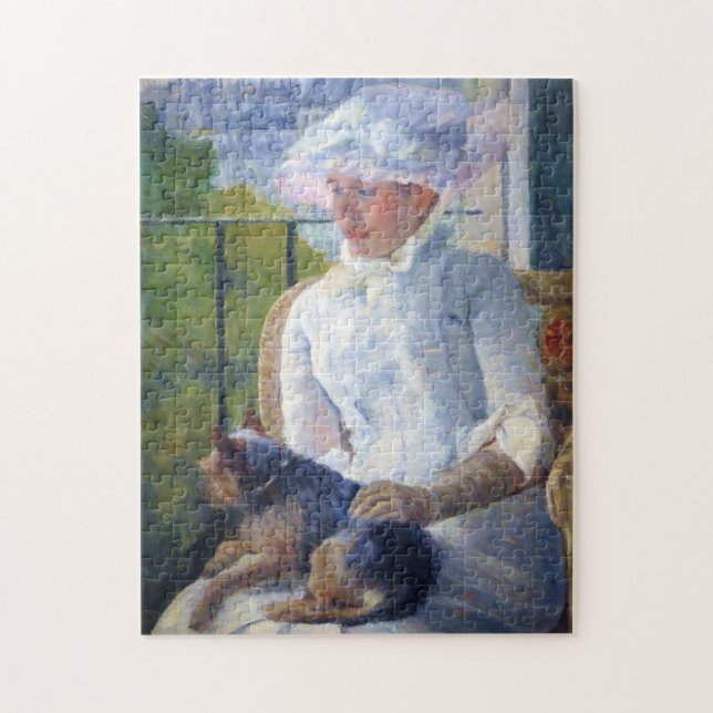Young Girl and Her Dog, Mary Cassatt Jigsaw Puzzle (Vertical)