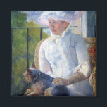 Young Girl and Her Dog, Mary Cassatt Magnet<br><div class="desc">Mary Stevenson Cassatt (May 22, 1844 – June 14, 1926) was an American painter and printmaker. She was born in Allegheny City, Pennsylvania (now part of Pittsburgh's North Side), but lived much of her adult life in France, where she first befriended Edgar Degas and later exhibited among the Impressionists. Cassatt...</div>
