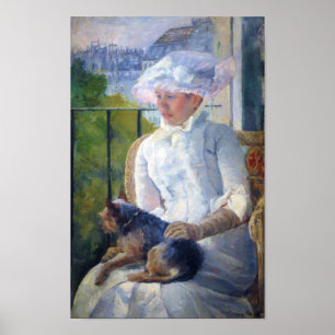 Young Girl and Her Dog, Mary Cassatt Poster