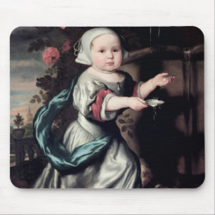 Young girl at a fountain, 1662 mouse pad