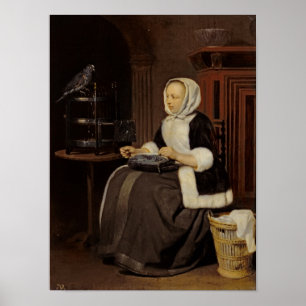 Young Girl at Work Poster
