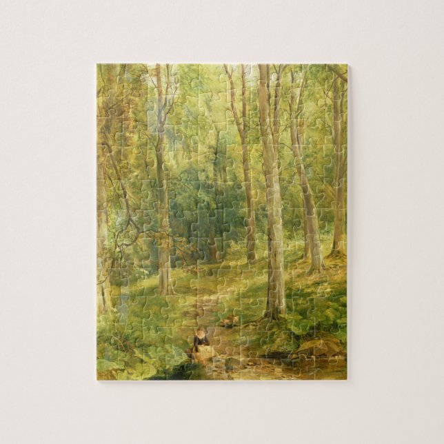 Young Girl Bathing her Feet Jigsaw Puzzle (Vertical)