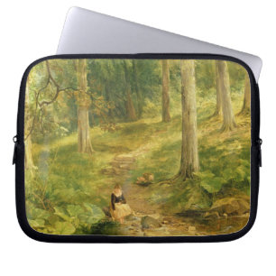 Young Girl Bathing her Feet Laptop Sleeve