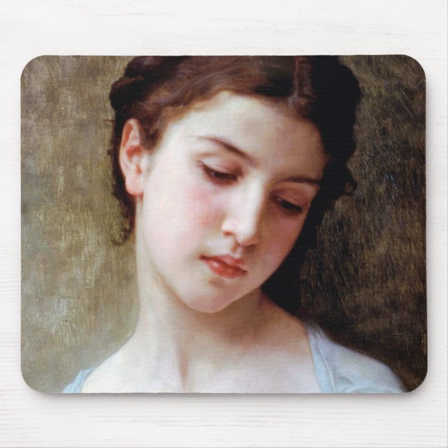 Young Girl, Bouguereau Mouse Pad (Front)