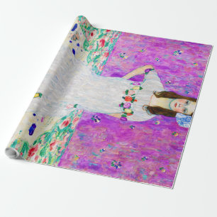 Young Girl, Gustav Klimt Wrapping Paper