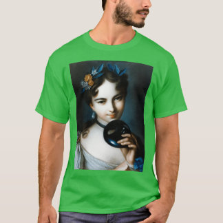 Young Girl Holding a Mask T-Shirt