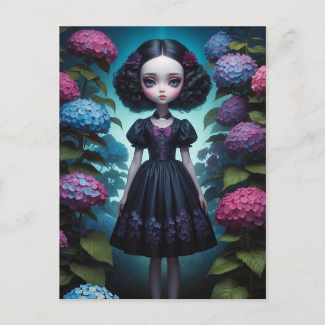 Young girl - Hortensia Postcard (Front)
