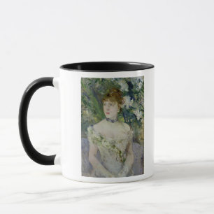Young girl in a ball gown, 1879 mug