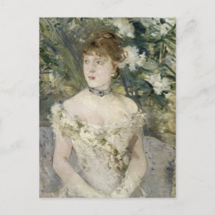 Young Girl in a Ball Gown Berthe Morisot Postcard