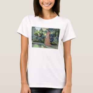 Young girl in a garden (w/c) T-Shirt