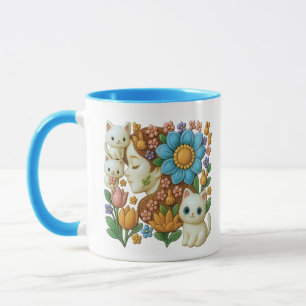 Young girl in a magical world mug