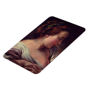 Young Girl Jeune fille by Francois Boucher Magnet