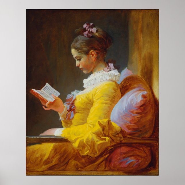 Young Girl Reading by Jean-Honore Fragonard Poster (Front)
