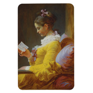 Young Girl Reading - Jean-Honoré Fragonard Magnet