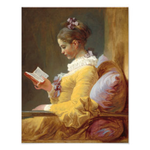 Young Girl Reading Photo Print