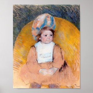 Young Girl Seated in a Yellow Armchair, Cassatt Poster