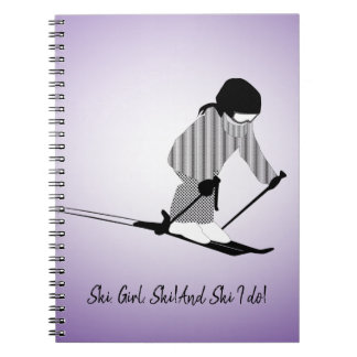 Young Girl Skier Notebook