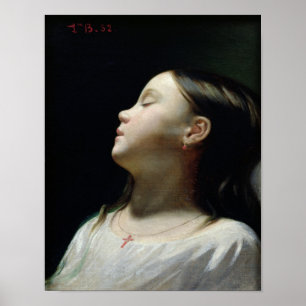 Young Girl Sleeping, 1852 Poster
