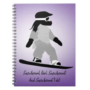 Young Girl Snowboarder  Notebook