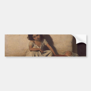 Young Girl with a Baby (Poor Street Children) Bumper Sticker