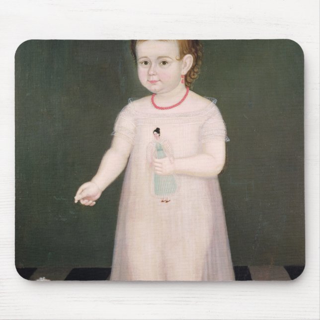 Young Girl with a Doll, 1838 Mouse Pad (Front)