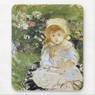 Young Girl with a Doll (by Berthe Morisot) Mouse Pad