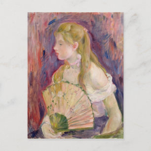 Young Girl with a Fan, 1893 Postcard
