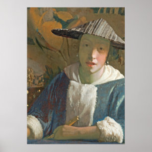 Young Girl with a Flute, c.1665-70 Poster