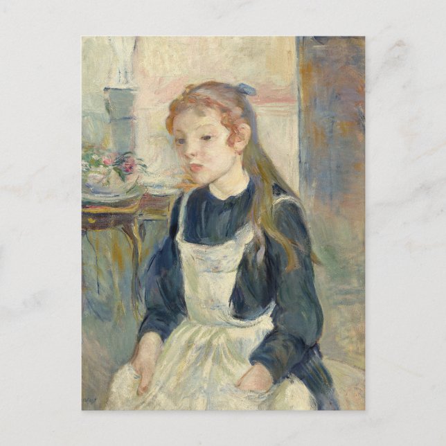 Young Girl with an Apron | Berthe Morisot Postcard (Front)