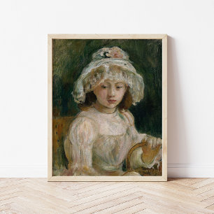 Young Girl with Hat   Berthe Morisot Poster