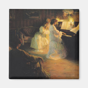 Young Girls at a Piano, 1906 Magnet
