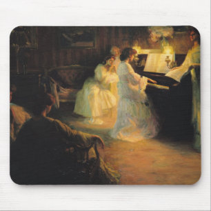 Young Girls at a Piano, 1906 Mouse Pad