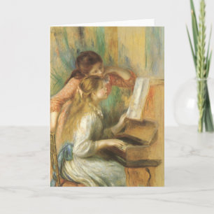 Young Girls at Piano by Pierre Renoir Card