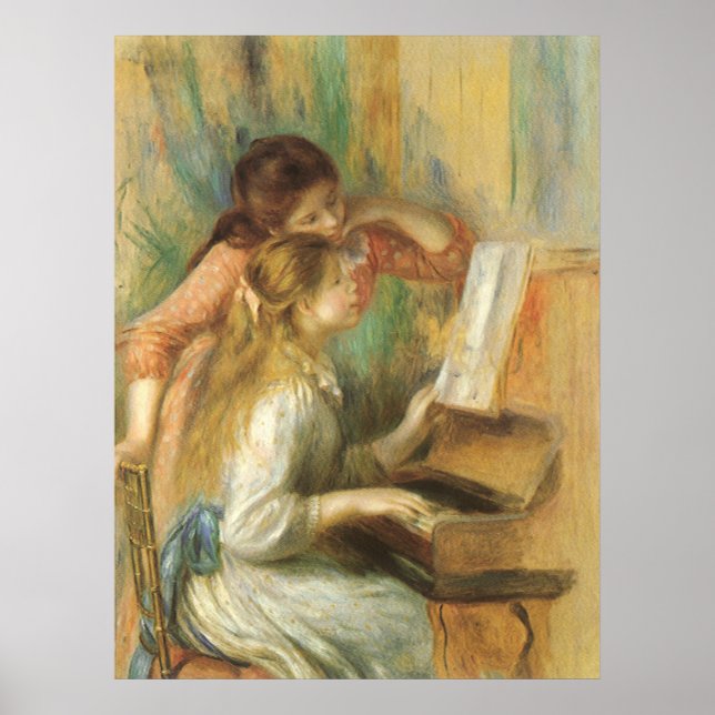Young Girls at Piano by Pierre Renoir Poster (Front)