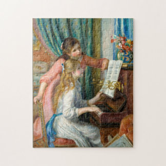 Young girls at the piano by Pierre-Auguste Renoir Jigsaw Puzzle