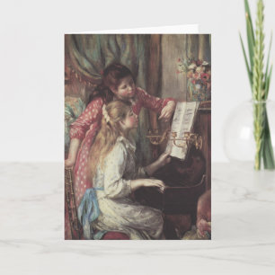 Young Girls at the Piano by Pierre Renoir Card