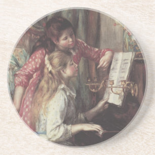 Young Girls at the Piano by Pierre Renoir Coaster