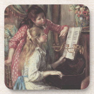 Young Girls at the Piano by Pierre Renoir Coaster